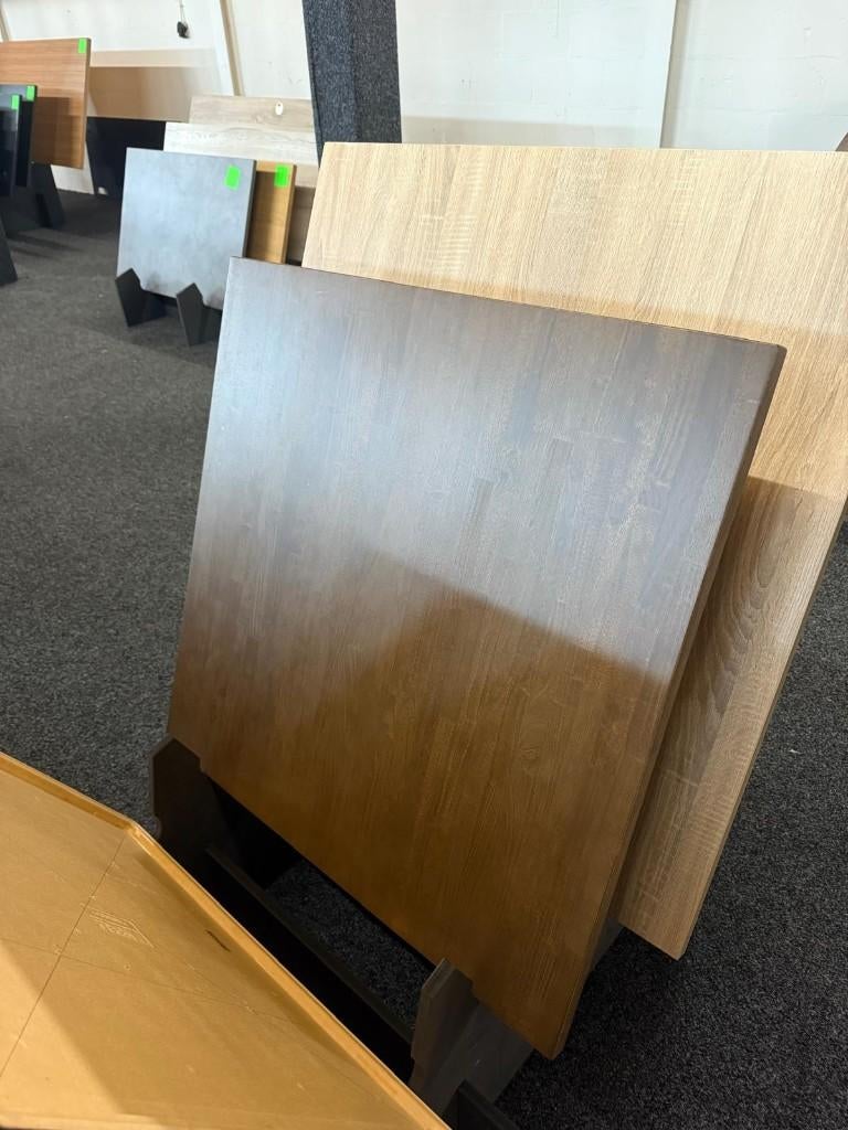 Houtlook Tafelblad 90x90 cm, Ophalen, Overige materialen, Gebruikt, 50 tot 100 cm