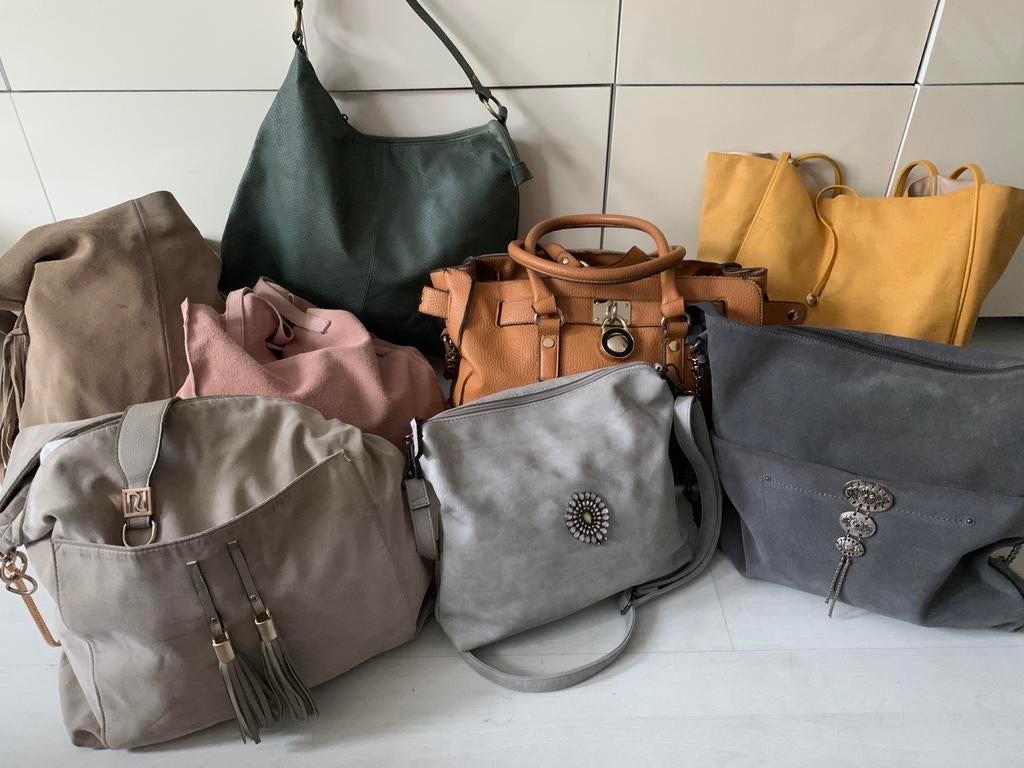 Verschillende schoudertassen prijzen van 5 tot 10 euro, Ophalen of Verzenden, Zo goed als nieuw, Beige, Overige merken