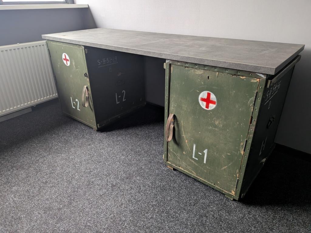 Uniek Militair Bureau - Origineel en Stoer!, Ophalen, Gebruikt