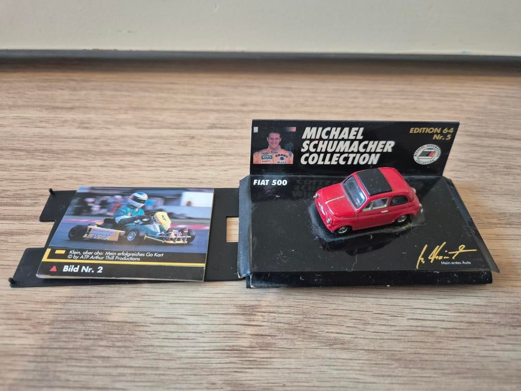 Fiat 500 Michael Schumacher Collectie, Ophalen of Verzenden, Bburago