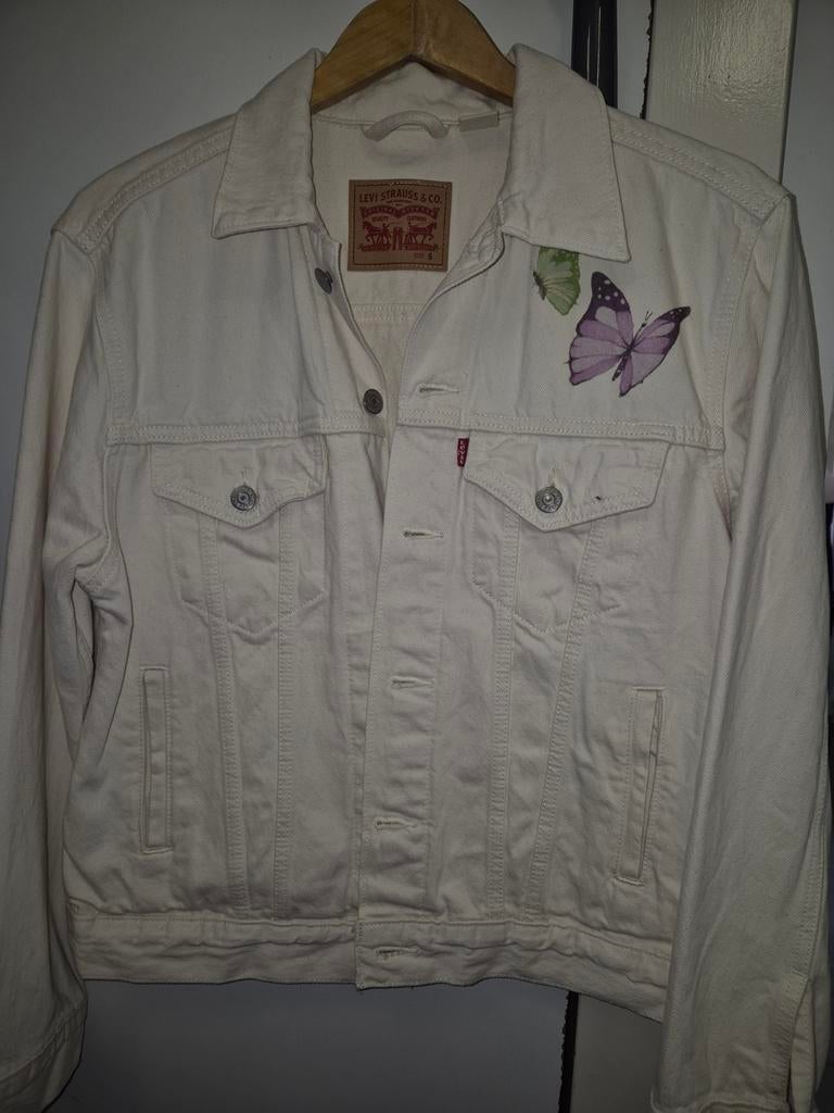 Spijkerjas maat S Levis, Kleding | Dames, Maat 38/40 (M), Beige, Nieuw, Ophalen of Verzenden