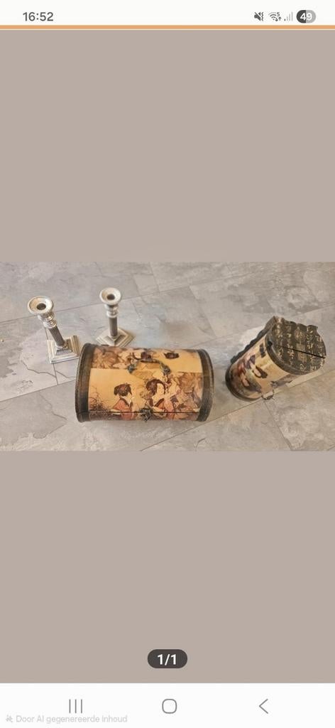 Decoratie spullen kandelaars en azie kistjes, Ophalen of Verzenden