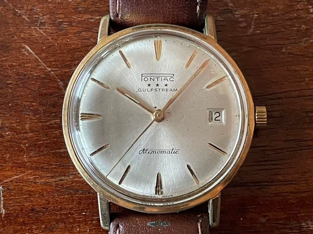 Pontiac Gulfstream memomatic horloge, Overige merken, Overige materialen, Met bandje, Polshorloge