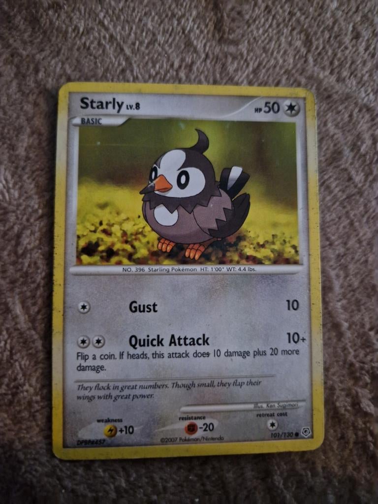 Starly Pokémonkaart - DP4#57, Ophalen of Verzenden, Gebruikt, Losse kaart