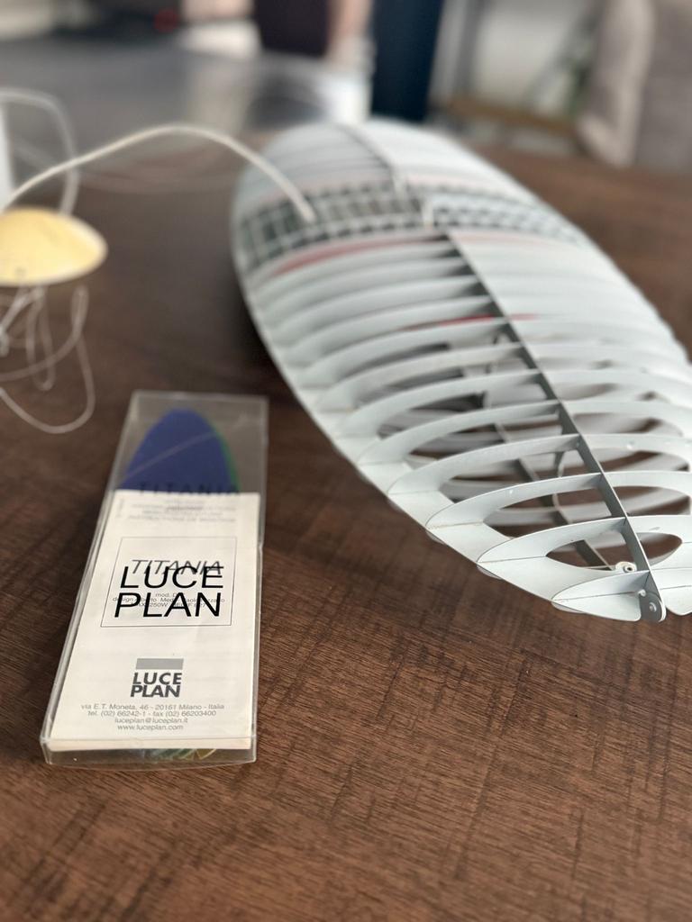 Design Lamp met Filter - Luceplan Titania, Ophalen, Zo goed als nieuw, Metaal, Minder dan 50 cm