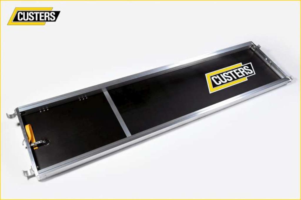 CUSTERS houten rolsteiger platform MET luik 250 cm nieuw, Ophalen, Custers, ., Nieuw