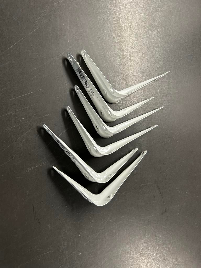 6 witte plankdragers- Roermond, Ophalen, Zo goed als nieuw, IJzer, Overige typen