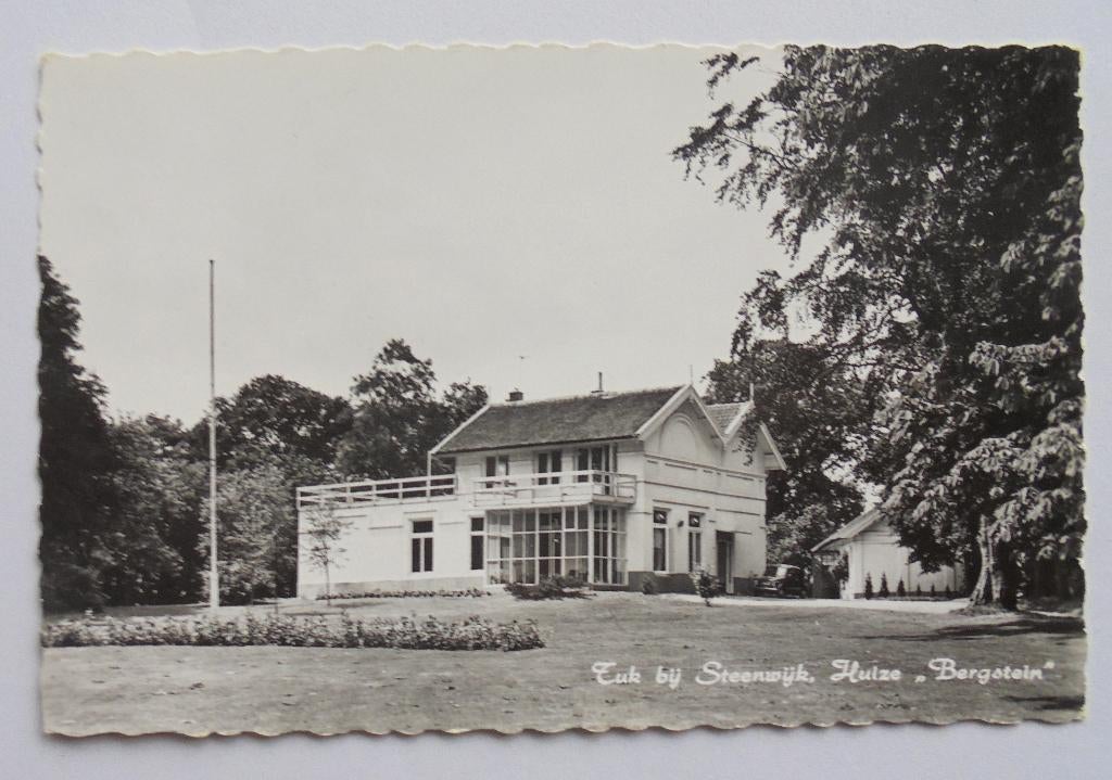 TUK bij Steenwijk, "Huize Bergstein" met garage ca 1950., Ophalen of Verzenden, 1940 tot 1960, Ongelopen, Noord-Brabant