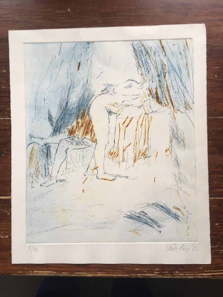 Irish Hesp Slaapkamer met naakte vrouw en man 1982 gesign, Ophalen of Verzenden, Gesigneerd