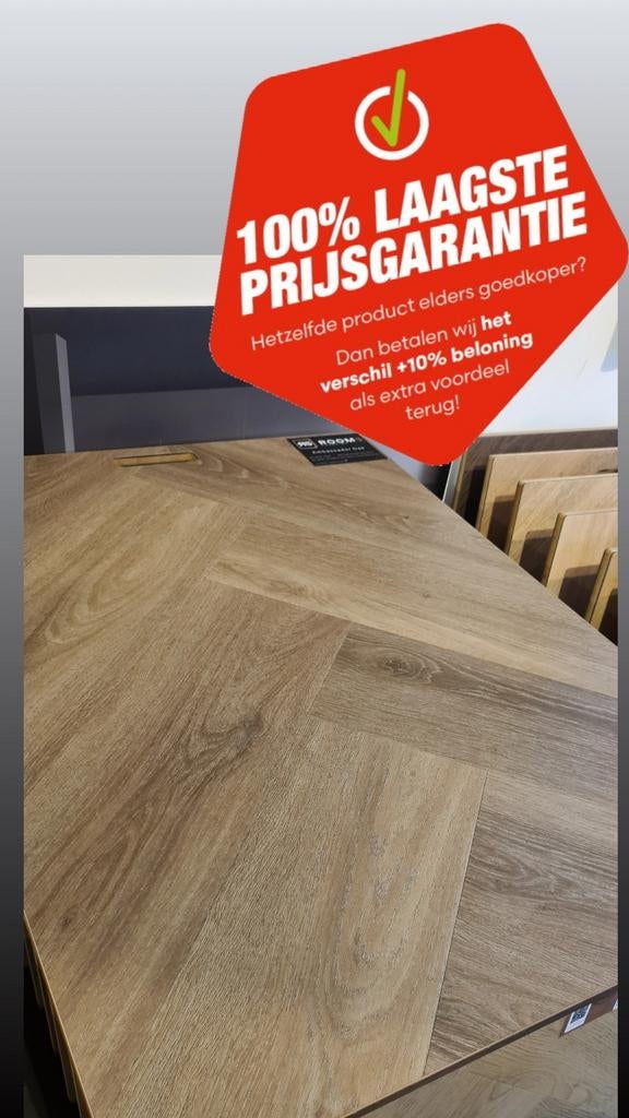 Visgraat en XL uitvoering PVC Vloer - TOPMERKEN RECHTSTREEKS, Bruin, 75 m² of meer, Overige typen, Nieuw