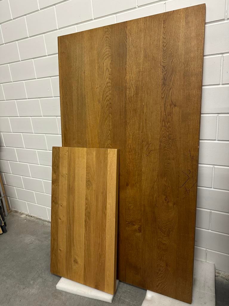 Houten Eettafel Blad, Ophalen, Gebruikt, 100 tot 150 cm, Eikenhout