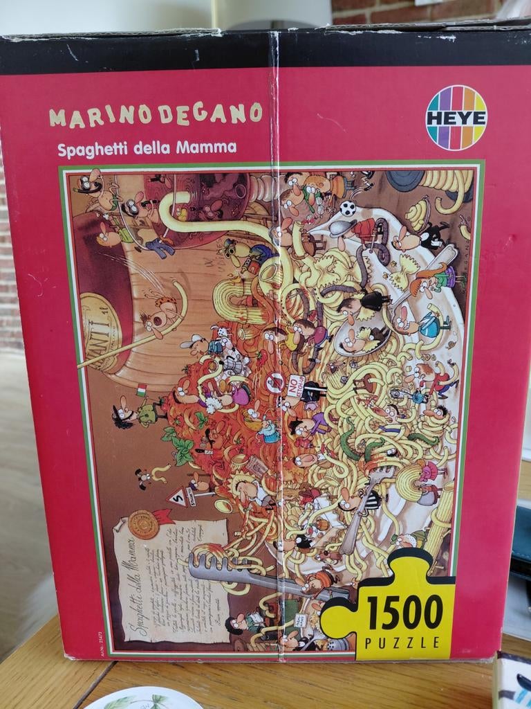 Heye Marino Degano "Spaghetti della Mama" 1500, Hobby en Vrije tijd, Denksport en Puzzels, Ophalen, 500 t/m 1500 stukjes, Gebruikt