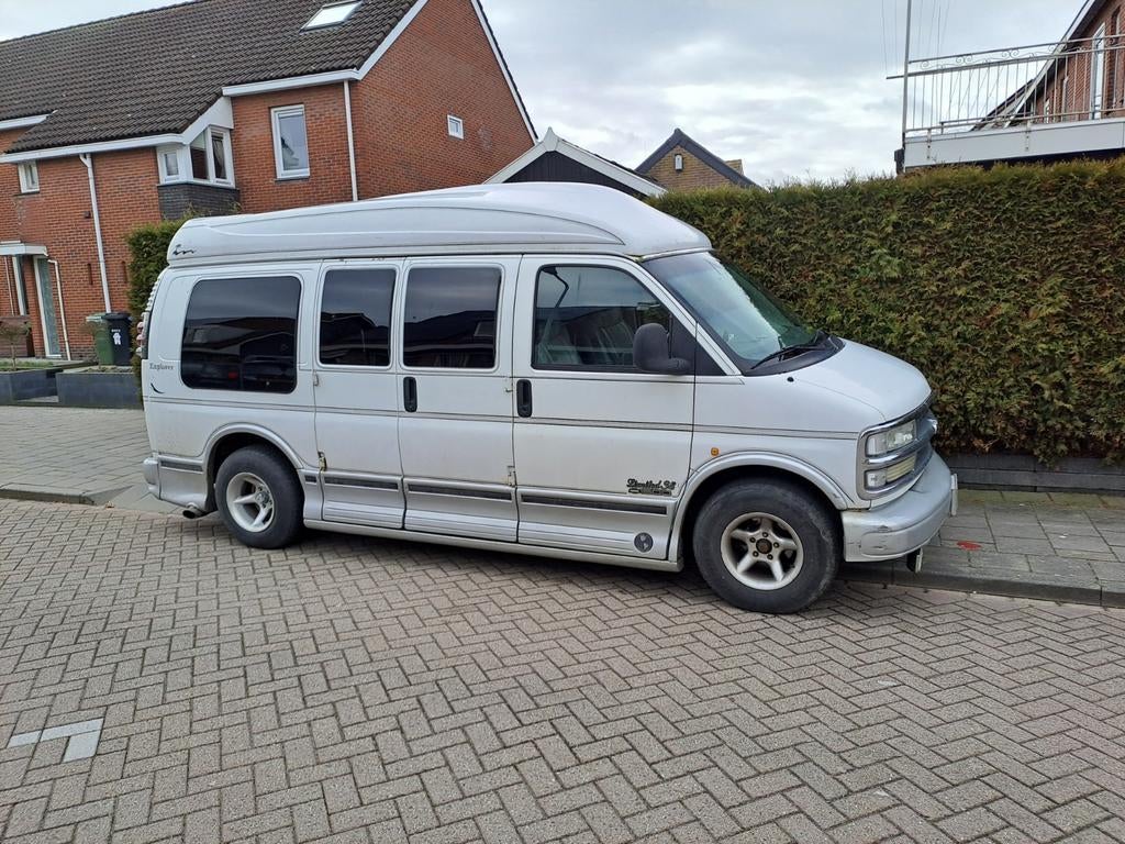 chevrolet  camperbus 1500 se v8 op benzine en lpg nieuw apk, Tot en met 2, Particulier, Benzine, Overige merken