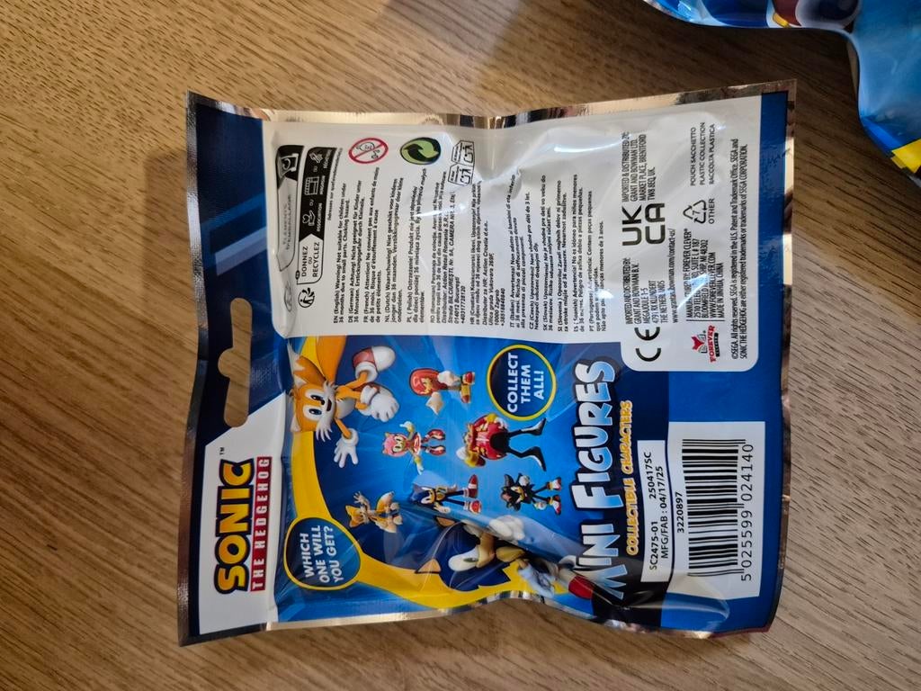 Sonic poppetjes collectibles 2 zakjes, Ophalen of Verzenden, Zo goed als nieuw