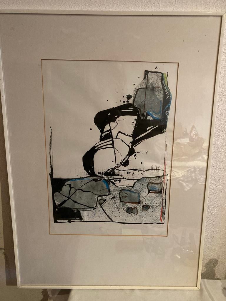Abstract Werk van Nora Postma - Gemengde Techniek, Ophalen of Verzenden