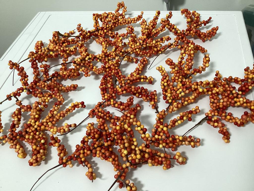 Foam kunstbloemen takken 12 stuks oranje, Ophalen of Verzenden, Zo goed als nieuw