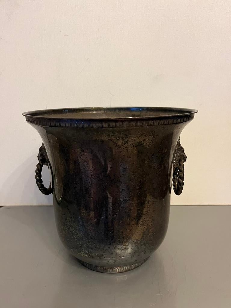 Antieke verzilverde wijnkoeler, Ophalen of Verzenden