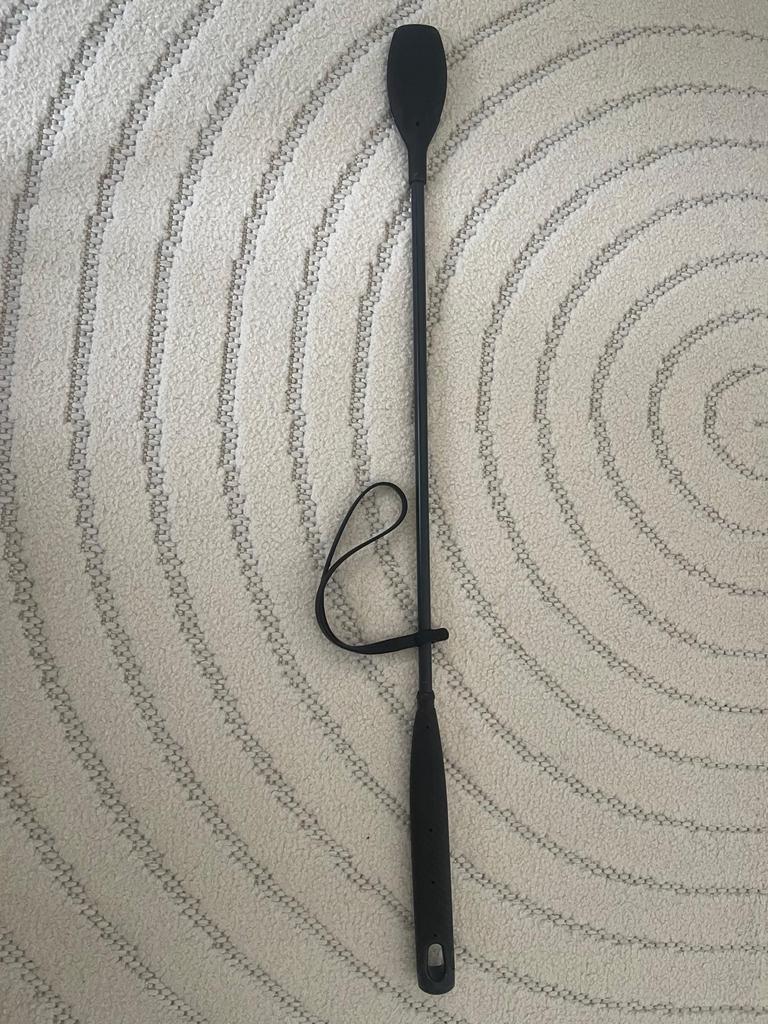 Rijzweep 140 effen zwart/grijs, Dieren en Toebehoren, Ophalen, Zo goed als nieuw