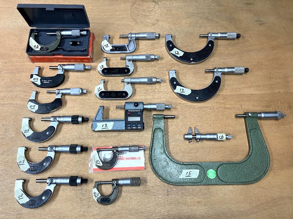 Micrometers, analoog, digitaal, MITUTOYO, STEINMEYER, Doe-het-zelf en Verbouw, Ophalen of Verzenden, Gebruikt, Afstand