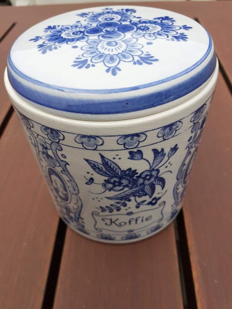 Delfts Blauw Koffiepot Goudse stroopwafelpot jeneverkruikje, Antiek en Kunst, Antiek | Keramiek en Aardewerk, Ophalen of Verzenden