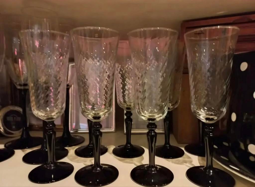 Partij Luminarc swirl glazen, Ophalen of Verzenden, Zo goed als nieuw