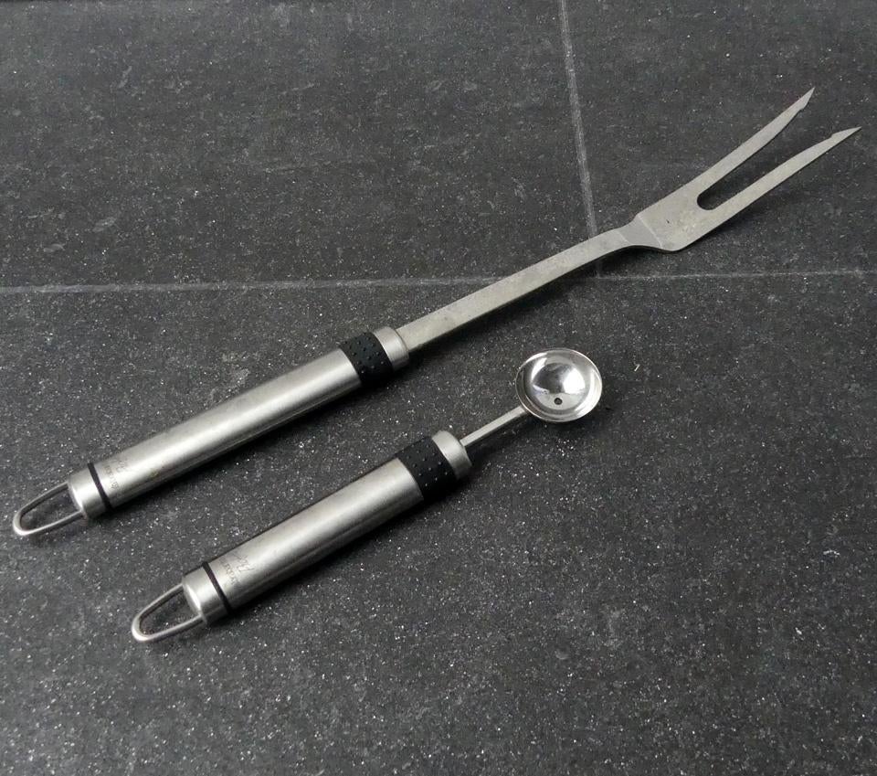 Brabantia Profile bestek vleesvork en meloenschep, Ophalen of Verzenden, Gebruikt, Rvs of Chroom, Los bestek