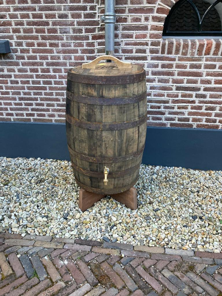 Regenton wijnvat whiskyvat wateropvang Dompelton eiken hout, Gerard Krale, Nieuw, Ophalen of Verzenden, Info@gkrale.nl