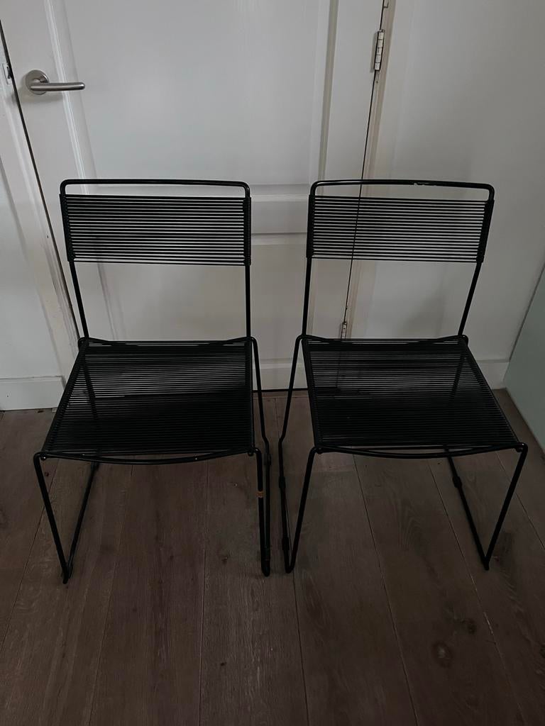 Giandomenico Belotti Spaghetti Stoelen - Zwart - Set van 2, Ophalen, Gebruikt, Twee, Zwart
