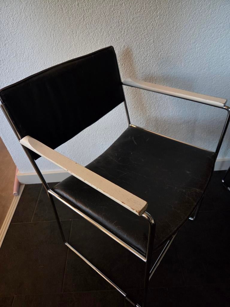 4 St. Arnold Merckx jr. stoelen jaren 70 - gratis, Gebruikt, Blauw, Ophalen of Verzenden, Vier