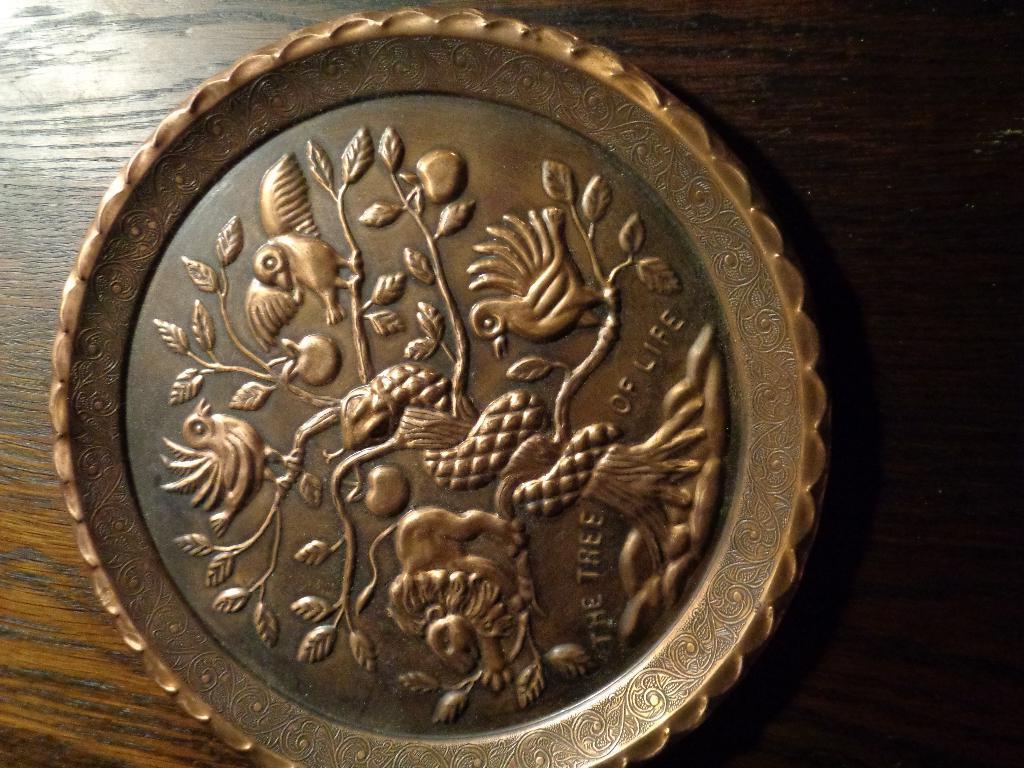 koper bord levensboom 20 cm doorsnede, Ophalen of Verzenden, Koper