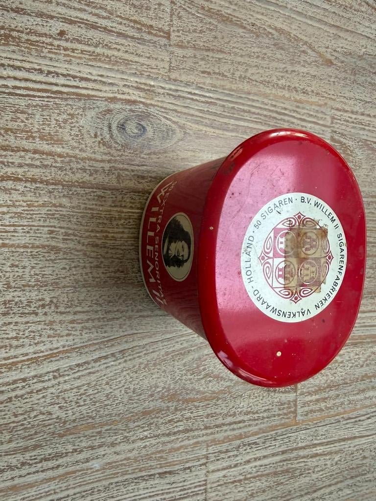 Vintage Willem II Sigarenblikje - Extra Señoritas, Ophalen of Verzenden, Gebruikt, Overige, Overige merken