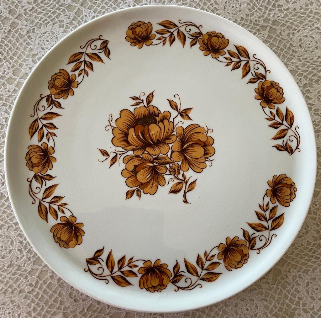 porseleinen taartplateau, vintage, Huis en Inrichting, Keuken | Servies, Overige typen, Ophalen of Verzenden, Zo goed als nieuw