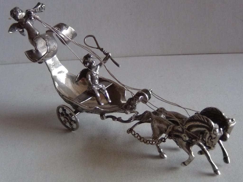 Miniatuur zilver FD2 engelenwagen zilveren miniaturen, Verzenden, Zilver