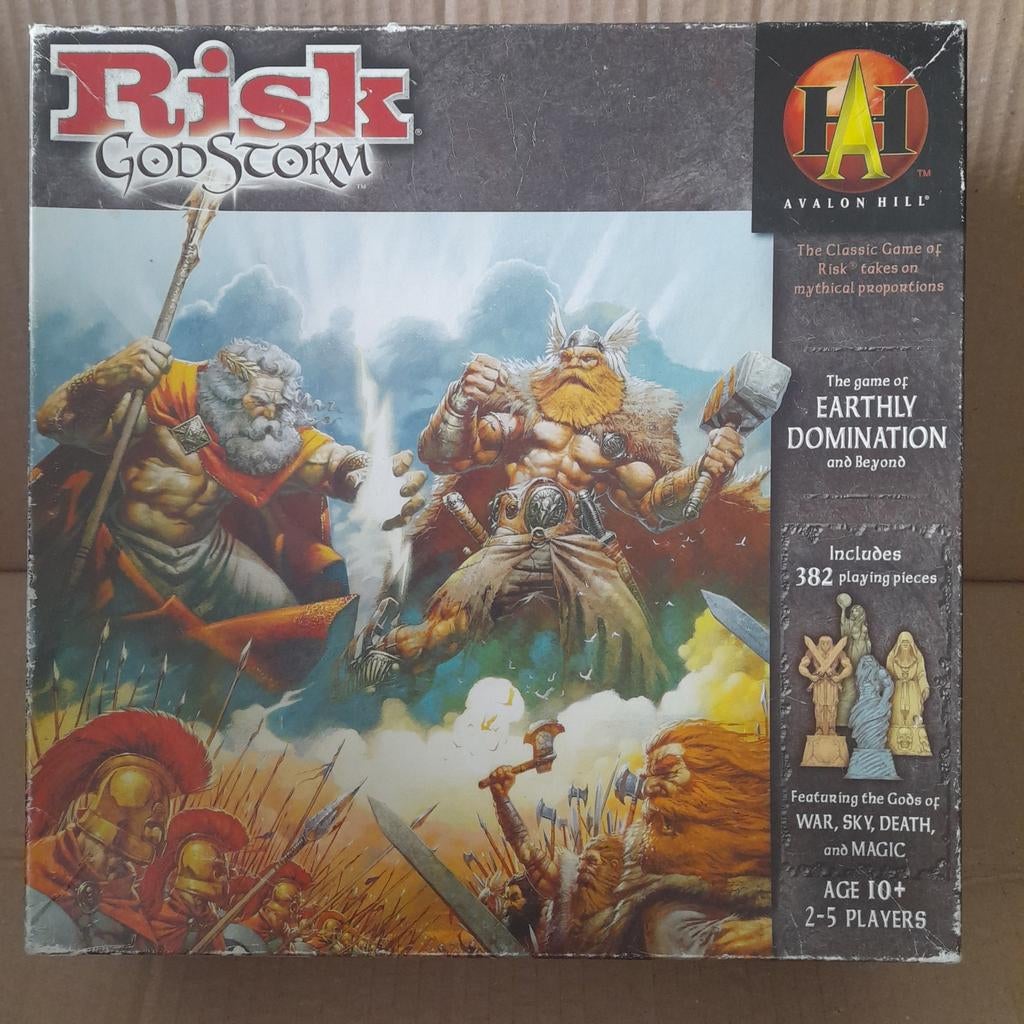 Risk Godstorm bordspel, Engelstalig, Avalon Hill., Vijf spelers of meer, Ophalen of Verzenden, Gebruikt, Avalon Hill