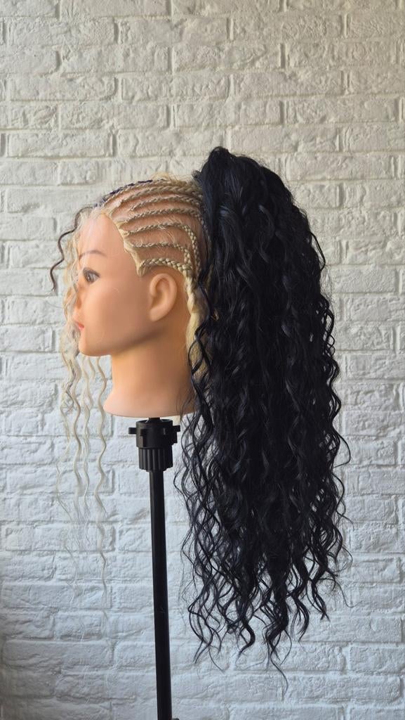 Zwarte Krullende Paardenstaart Haarverlenging, Ophalen of Verzenden, Nieuw