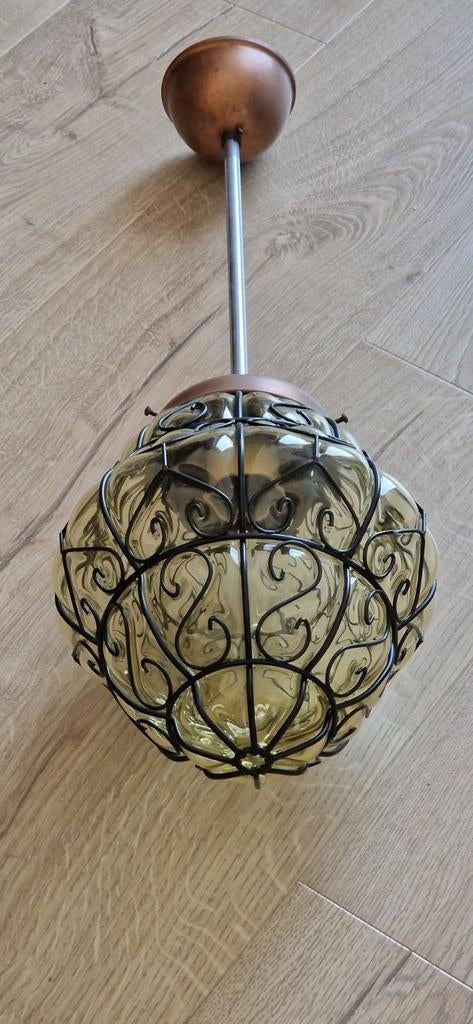 Venetiaanse murano hanglamp, Ophalen of Verzenden, Gebruikt, Glas, Minder dan 50 cm