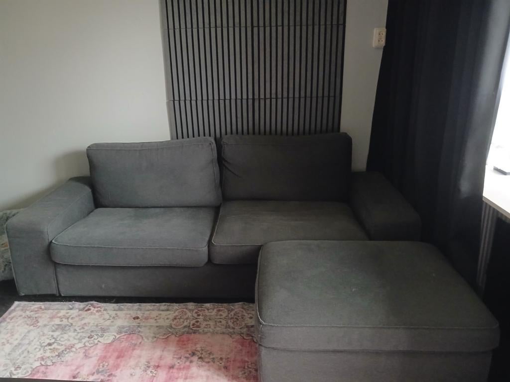 Ikea bank grijs met hooker, Huis en Inrichting, Ophalen of Verzenden