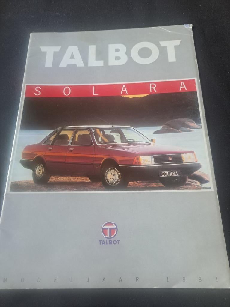 Talbot solara oude brochure, Ophalen of Verzenden, Overige merken