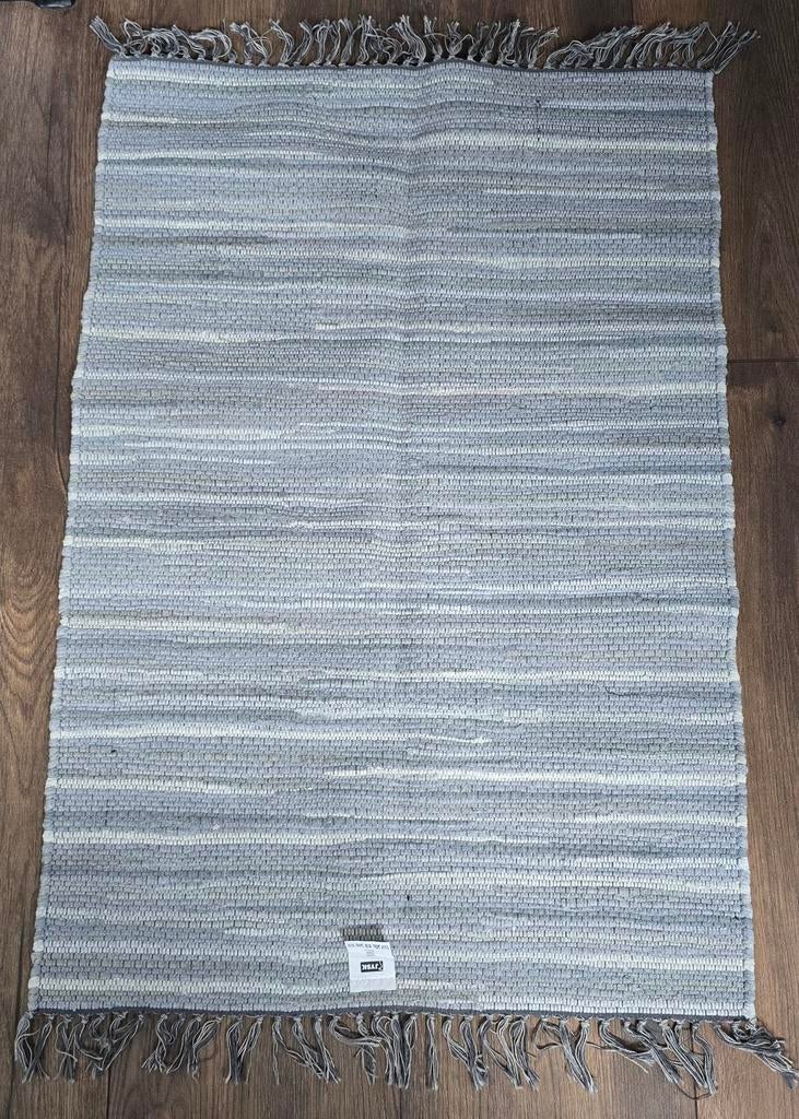 JYSK TYSBAST RUG Vloerkleed - Grijs/Wit (60x90 cm), Gebruikt, 50 tot 100 cm, Modern, Scandinavisch, Grijs