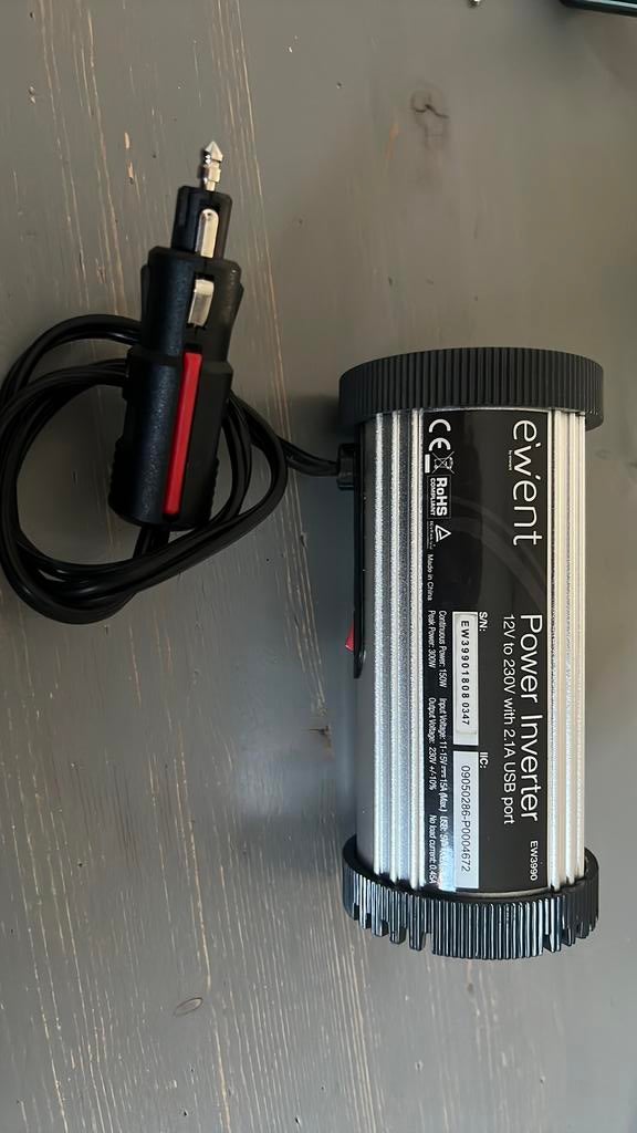 Inverter 12 V naar 230 V, Ophalen of Verzenden, Zo goed als nieuw