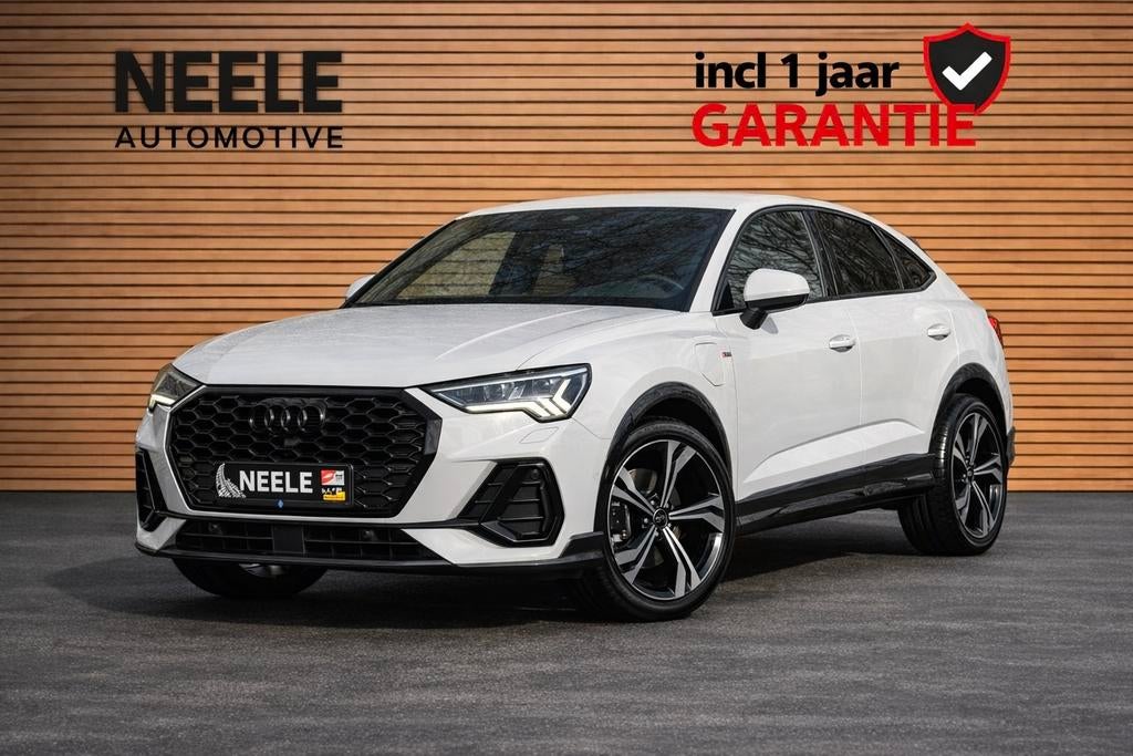 ✅ Audi Q3 45 TFSI e Sportback 3x S-Line | Camera | E-Stoelen, Automaat, Zwart, 4 cilinders, USB