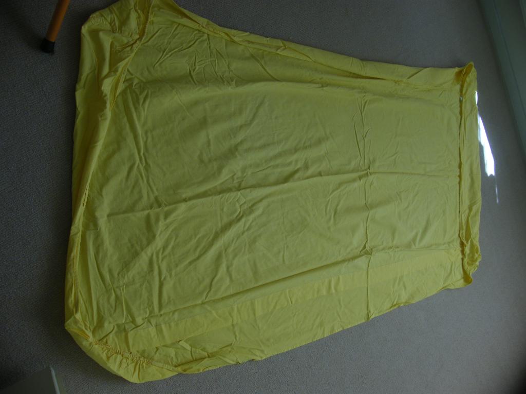 katoenen hoeslaken, Eenpersoons, Hoeslaken of Sloop, Geel, Ophalen of Verzenden