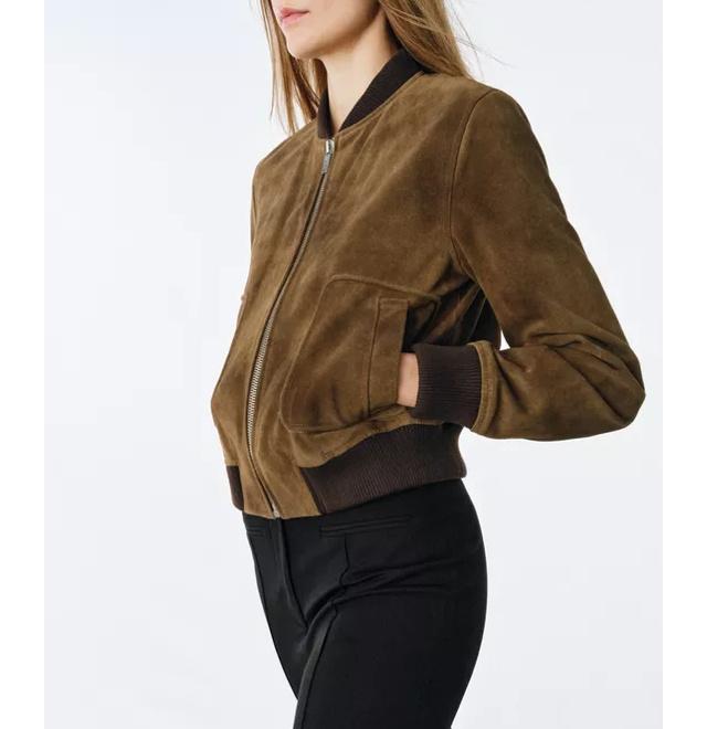 zara suede bomberjack xs/s, Kleding | Dames, Jasjes, Kostuums en Pakken, Bruin, Zara, Nieuw, Ophalen of Verzenden