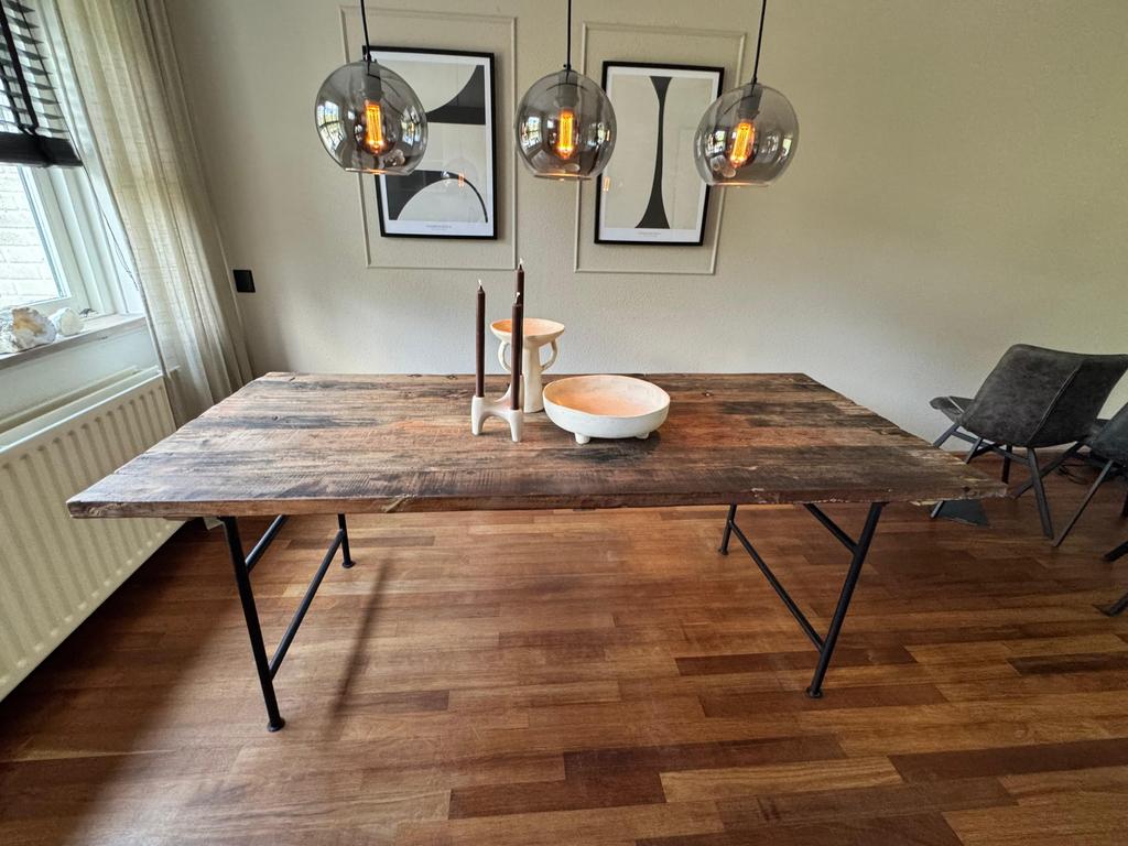 Eettafel, Huis en Inrichting, Tafels | Eettafels, Ophalen, 200 cm of meer, 50 tot 100 cm, Zo goed als nieuw