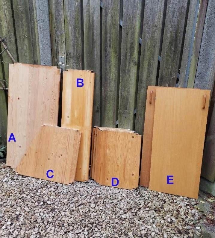 Rest Partij Lundia planken en zijpanelen vanaf 5 euro, Huis en Inrichting, Ophalen, Gebruikt