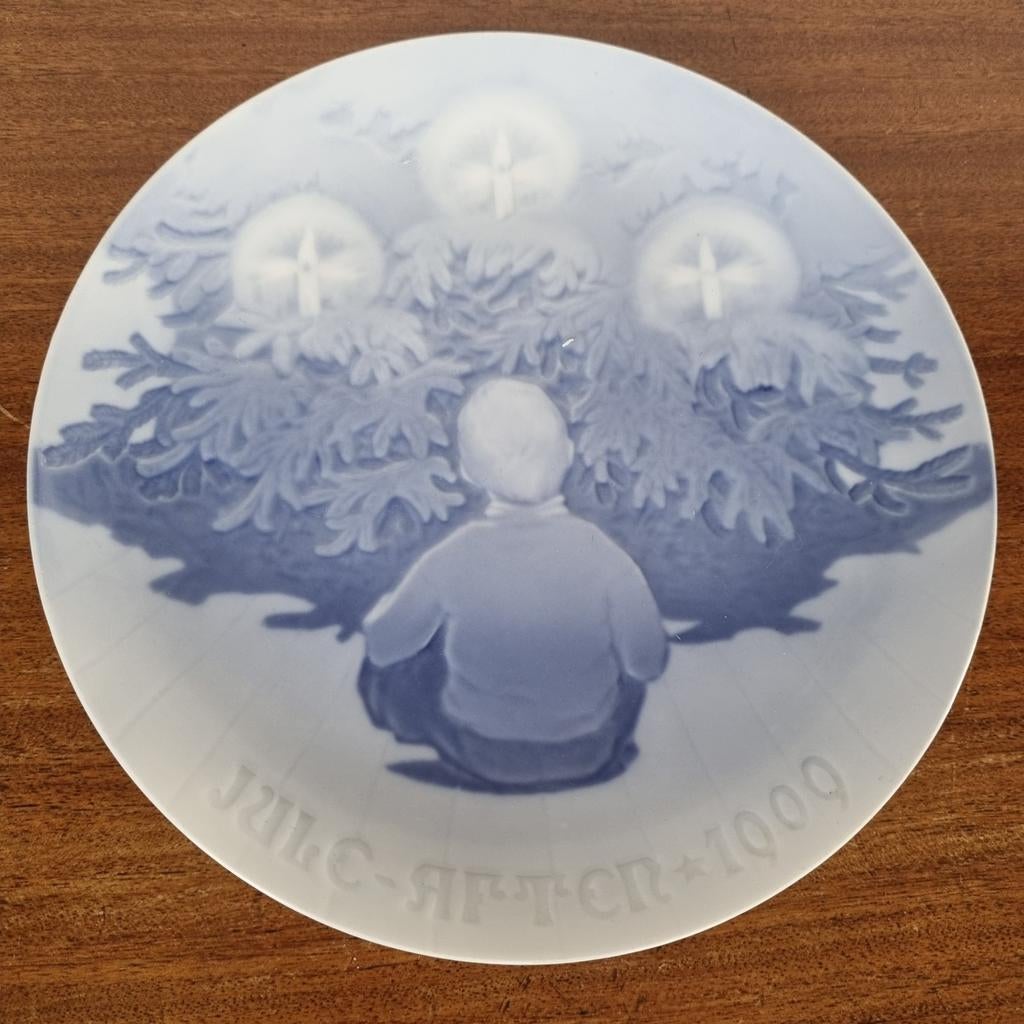 (Kerst) jaarbordje 1909, B & G porselein, Denemarken, Ophalen of Verzenden