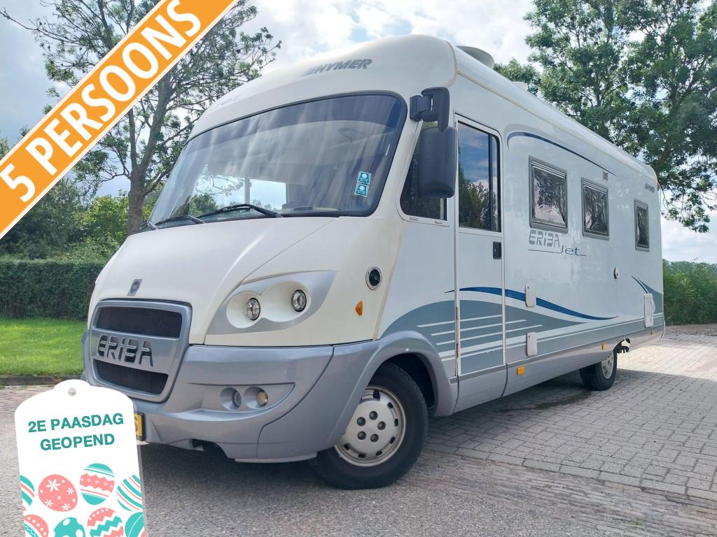 Frisse Hymer Eriba Jet met maar 44497km, dakairco en solair!, Niet ingevuld, Buitenlamp, Ringverwarming, Fiat