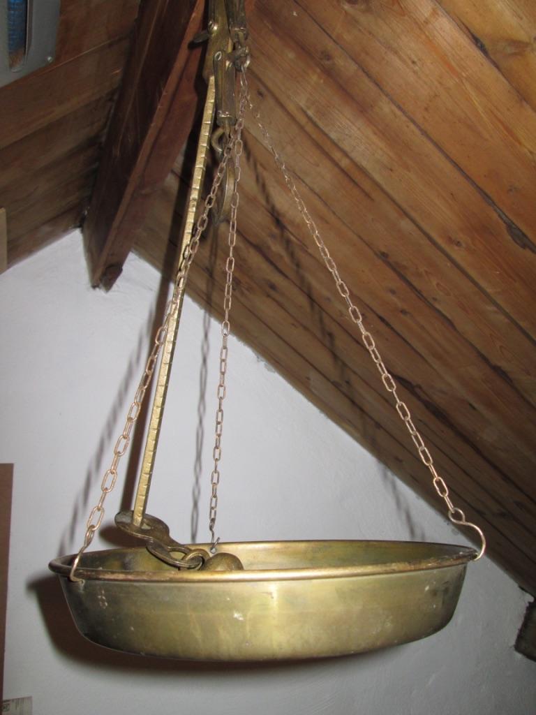 Antieke balans/mossel weegschaal brons, Antiek en Kunst, Ophalen of Verzenden