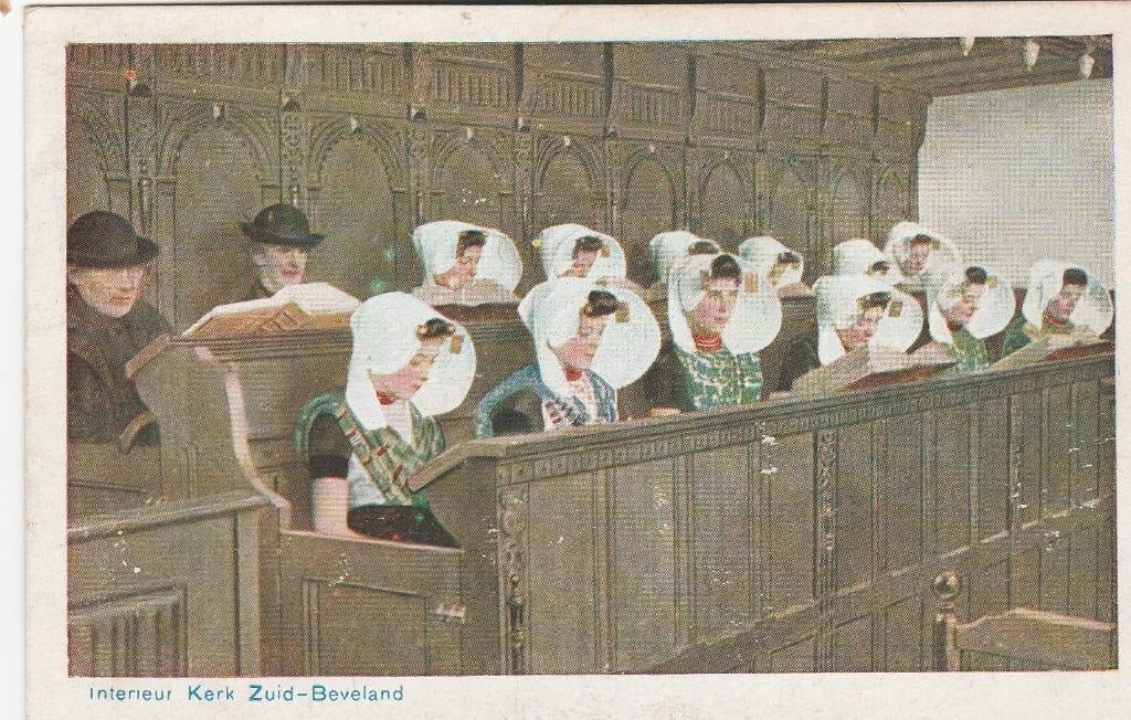 zuid beveland- interieur kerk, Ophalen of Verzenden, 1940 tot 1960, Zeeland