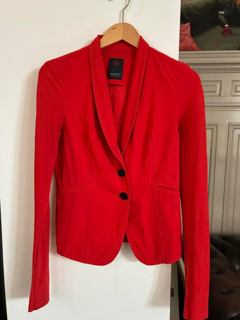 Rood jasje van Penn&Ink, maat M, Maat 38/40 (M), Ophalen of Verzenden, Jasje, Gedragen